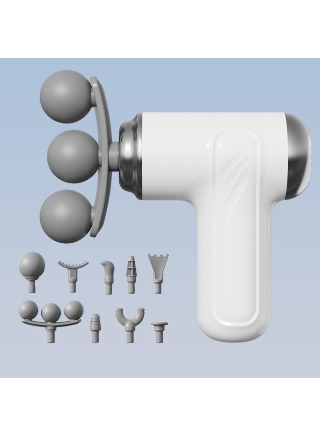 Blueidea Three-Headed Fascia Massage Gun with 6 Speed Levels, Deep Tissue Muscle Relaxation Device, 24W Powerful Motor, Multiple Massage Heads for Full Body Pain Relief and Post-Workout Recovery - Image 2